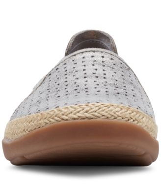Slip-On Espadrille Leather Flats