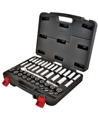 47 Piece 3/8 Inch Drive Tool Set with Sockets and Ratchet in Case