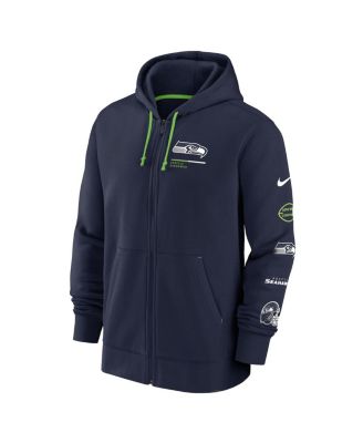 Men's College Navy Seattle Seahawks Surrey Full-Zip Hoodie