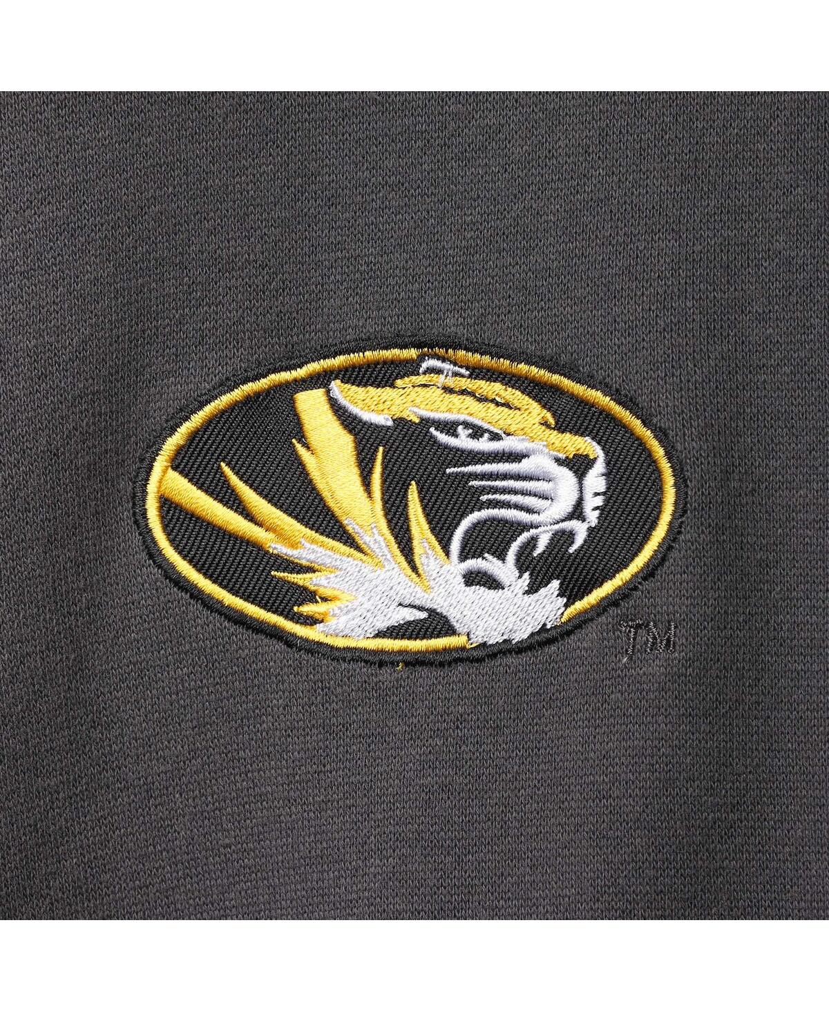Colosseum Men's Charcoal Missouri Tigers Tortugas Logo Quarter-zip Jacket In Charcoal