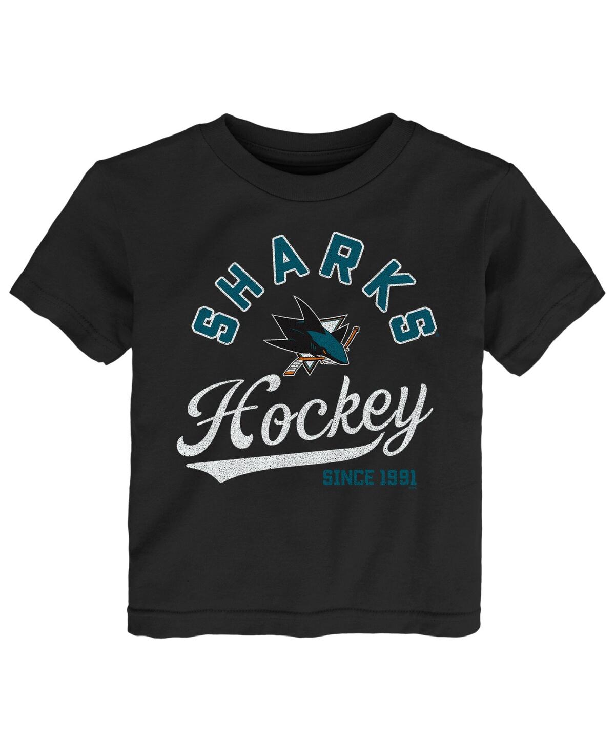 Shop Outerstuff Toddler Boys And Girls Black San Jose Sharks Take The Lead T-shirt