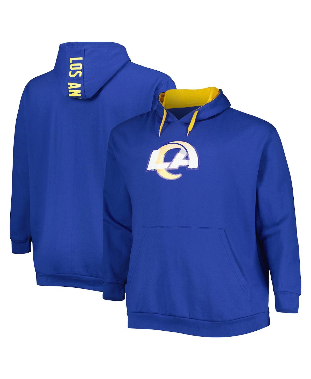 Profile Men's Royal Los Angeles Rams Big And Tall Logo Pullover Hoodie