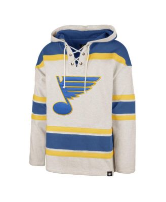 Men's Oatmeal St. Louis Blues Rockaway Lace-Up Pullover Hoodie