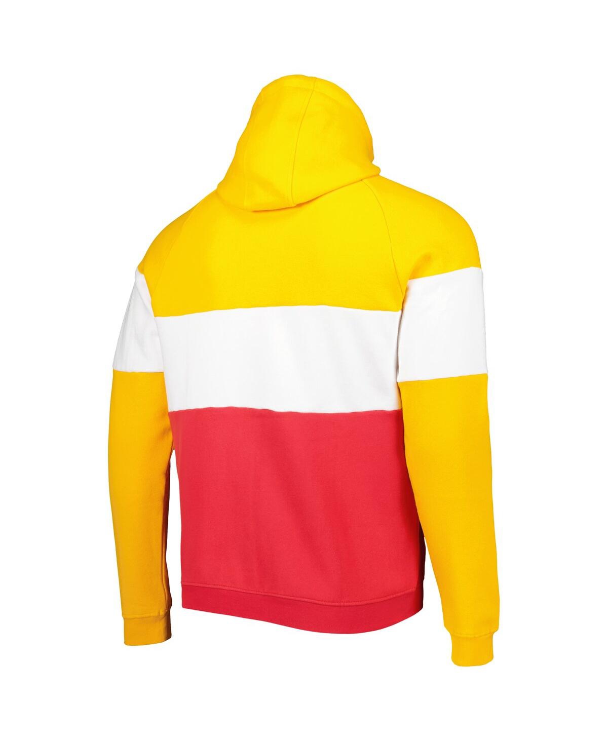 Men's New Era Gold Kansas City Chiefs Colorblock Current Pullover Hoodie - Gold
