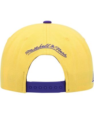 Men's Gold, Purple Los Angeles Lakers Side Core 2.0 Snapback Hat