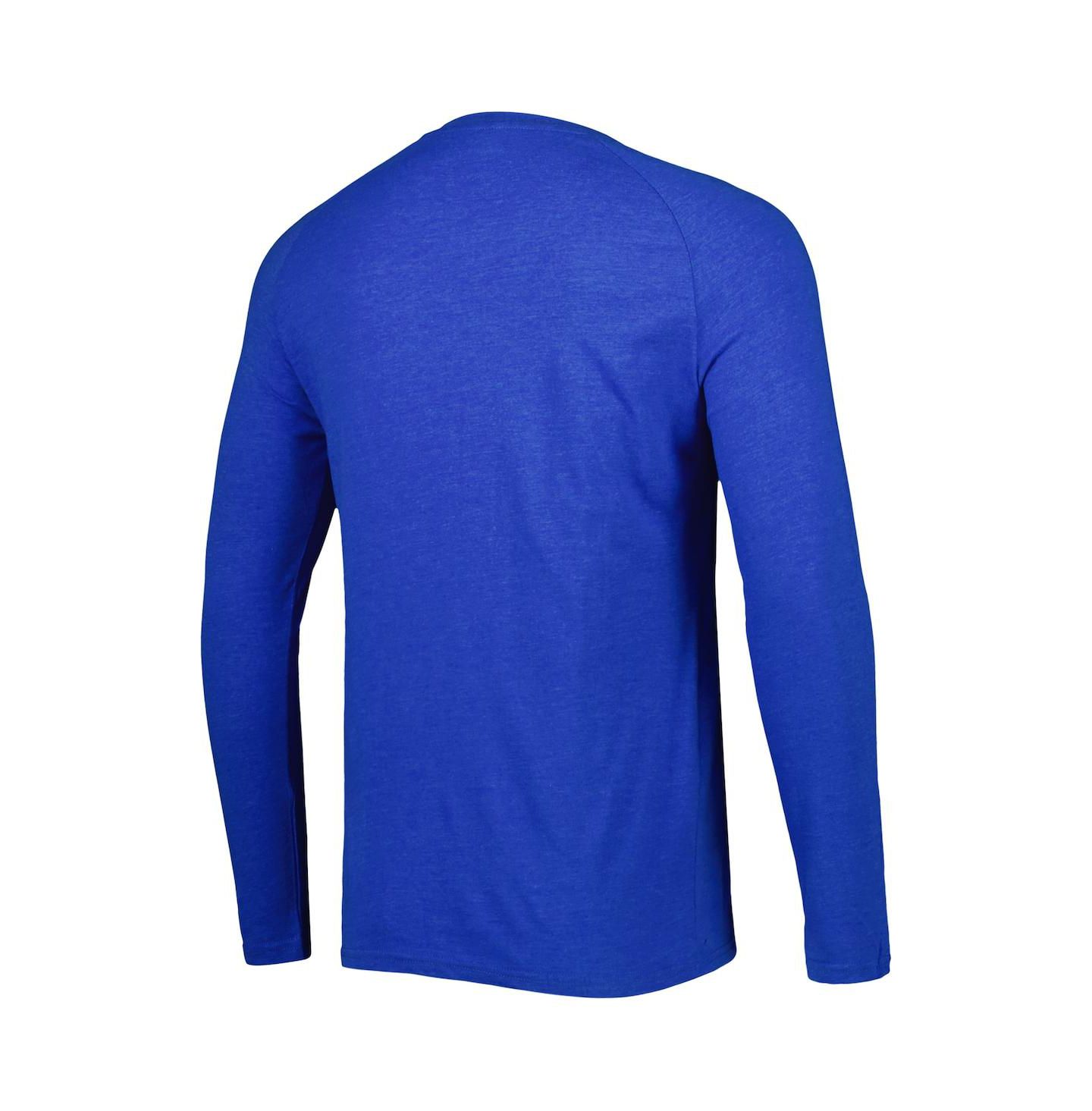 Мужская футболка Concepts Sport Royal New York Mets Inertia Raglan Long Sleeve Henley — фото 2