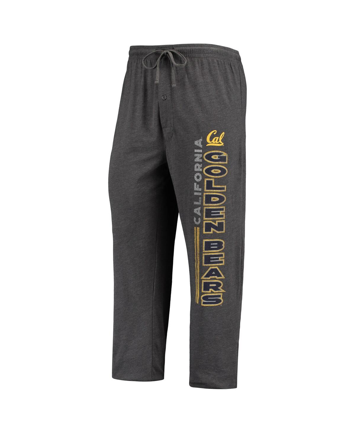 Shop Concepts Sport Men's  Heathered Charcoal, Navy Cal Bears Meter T-shirt And Pants Sleep Set In Heathered Charcoal,navy