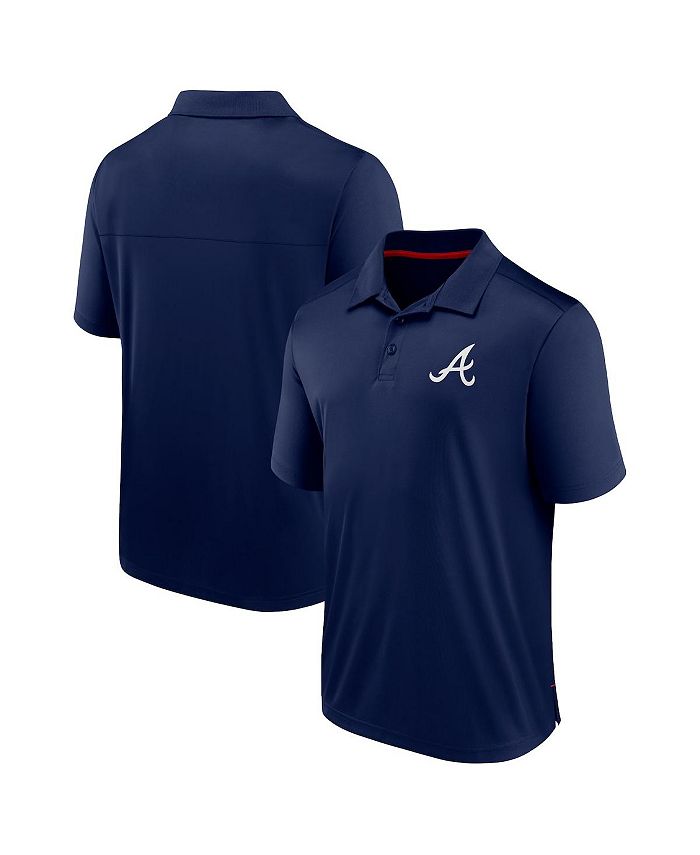 Fanatics Men's Navy Atlanta Braves Logo Solid Birdseye Polo Shirt - Macy's