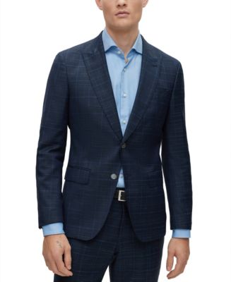 Hugo Boss Men s Slim Fit Suit in a Checked Wool Blend Macy s