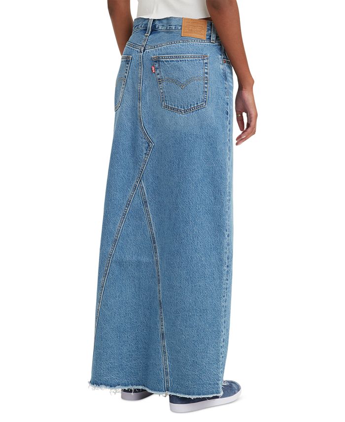 Levi's Women's Iconic Paneled Denim Maxi Skirt Macy's