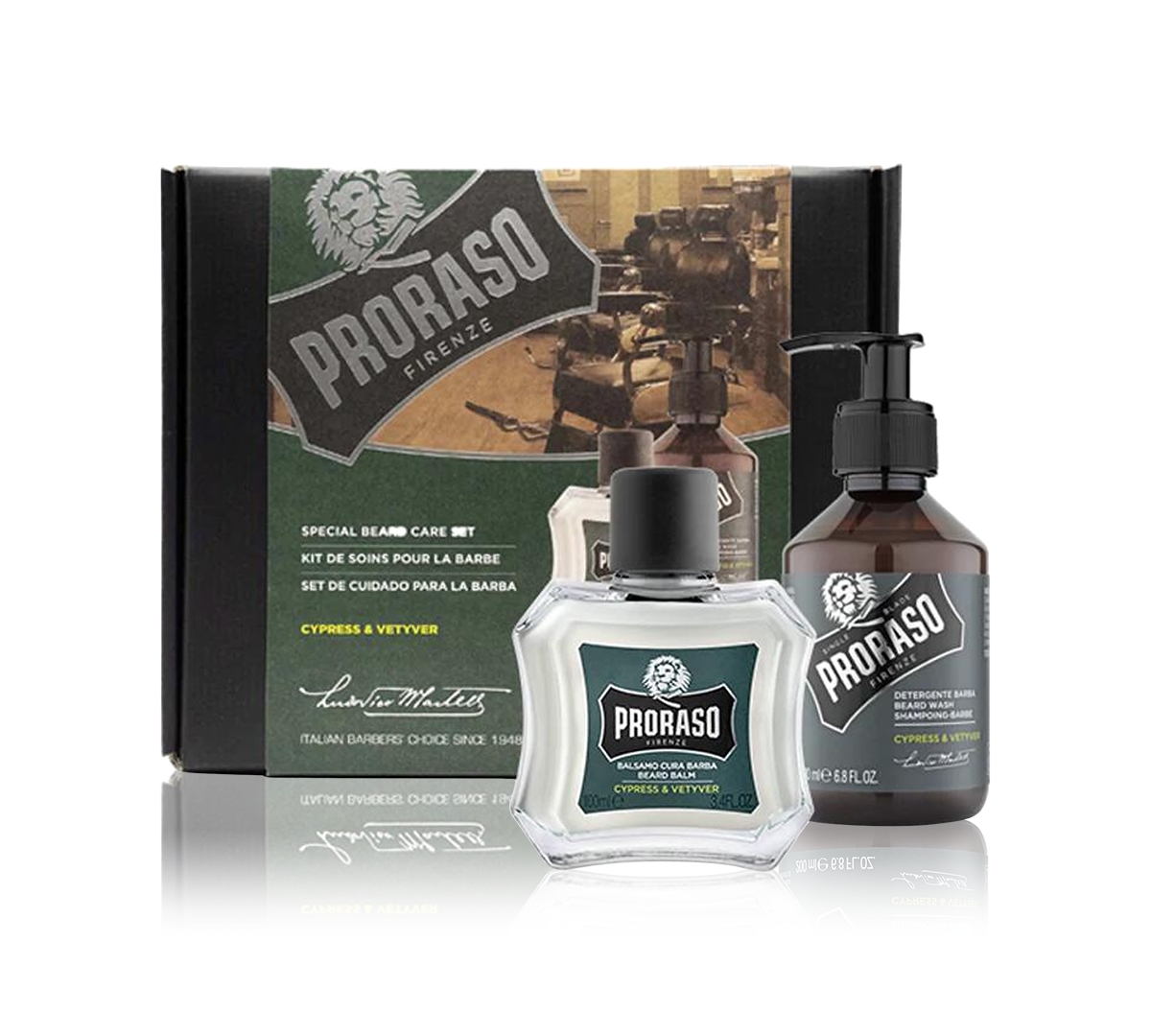 2-Pc. Beard Care Set For New Or Short Beards - Cypress & Vetyver Scent