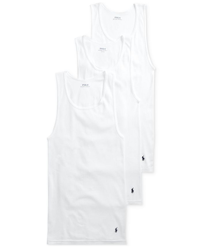 Calvin Klein Classics 3-Pack Ribbed Cotton Tank Tops - Mens