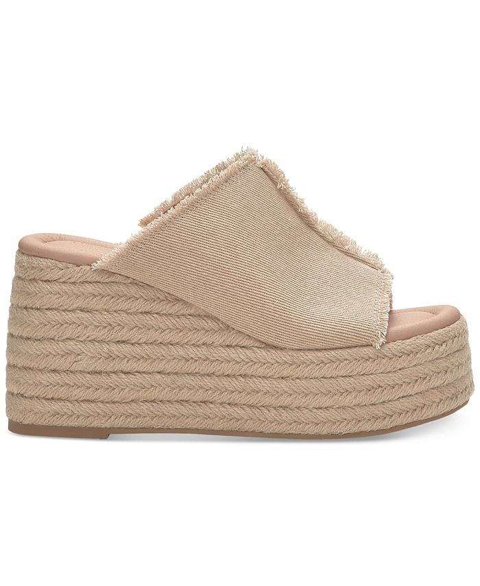 Lucky Brand Women's Scippio Frayed Platform Sandals - Macy's