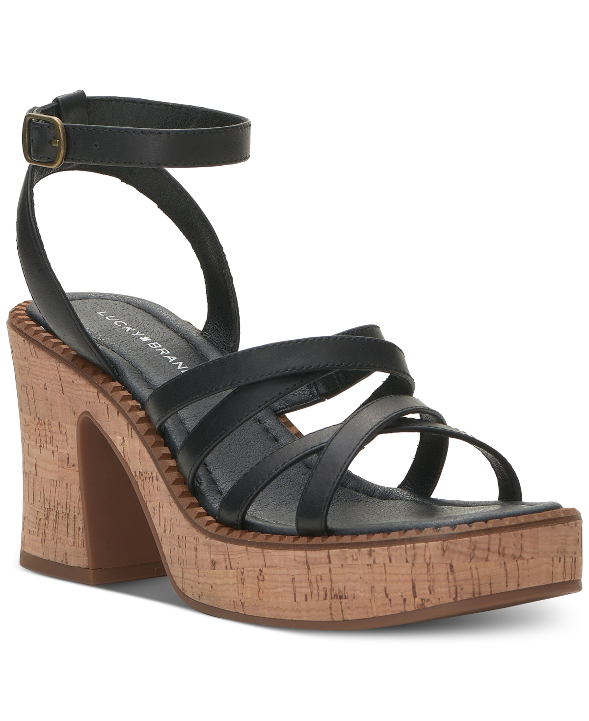 Lucky brand black sandals best sale