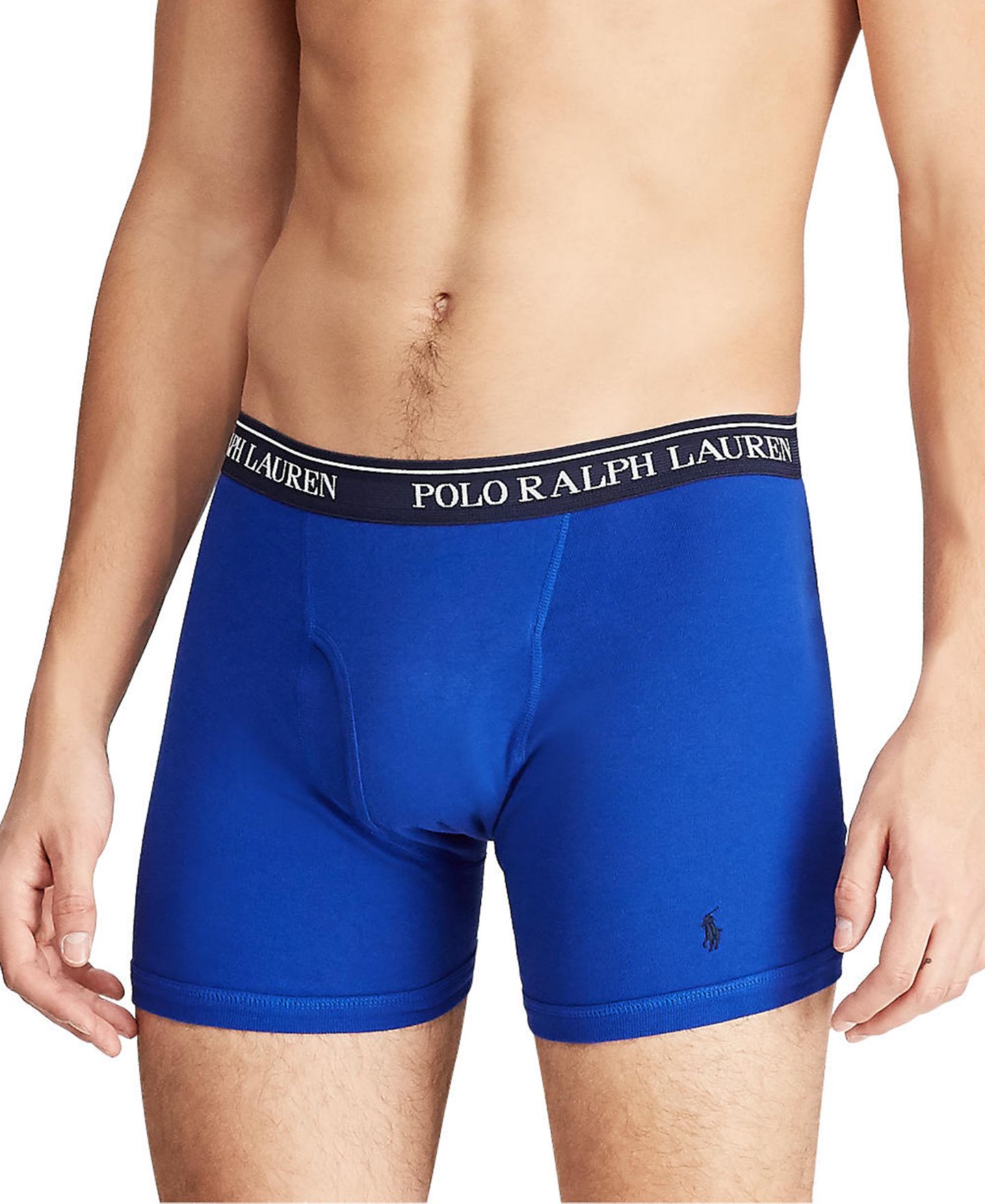 Трусы-боксеры Classic для мужчин, хлопок, 5 шт. — Polo Ralph Lauren, цвет: Синий / Королевский синий — фото 4