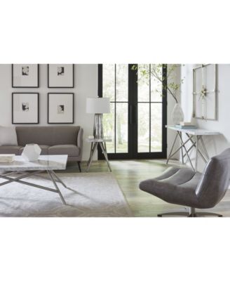 Coral Carrara Marble Coffee Table