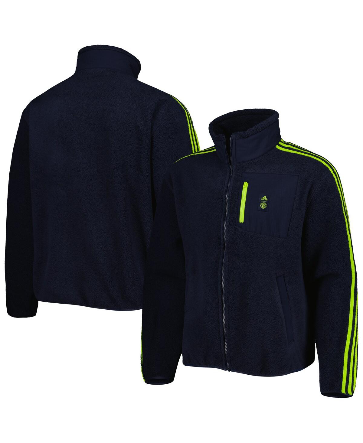 Men's adidasManchester United Lifestyler Fleece Full-Zip Jacket - Navy
