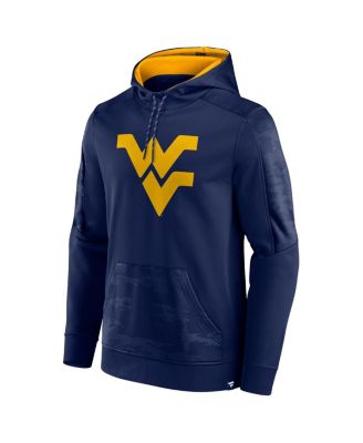 Men's Navy West Virginia Mountaineers On The Ball Pullover Hoodie