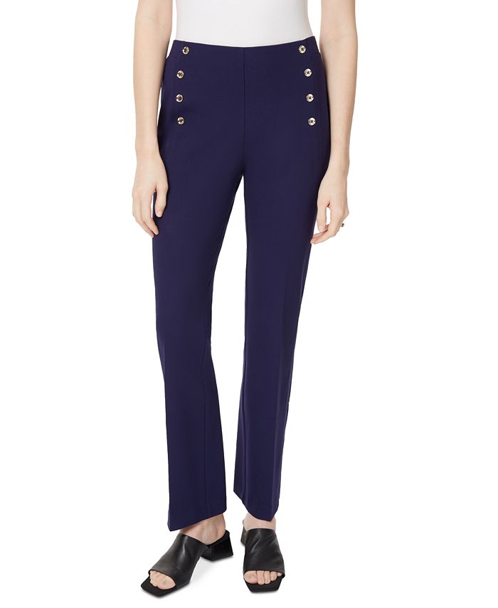 Jones New York Women's High-Rise Bootcut Sailor Pants - Macy's