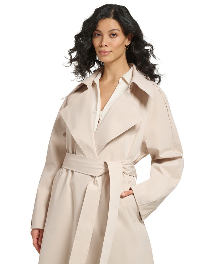 Dkny trench coat women's top