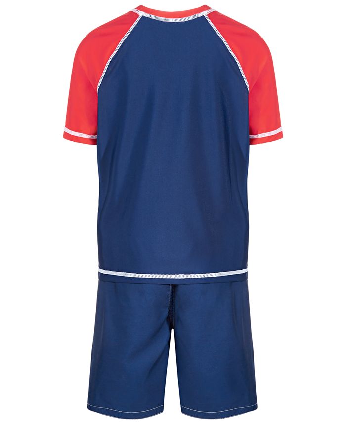 NWT Swimzip Baby Red Unisex Rash Guard Swim Zip Top 50+ UV UPF 12