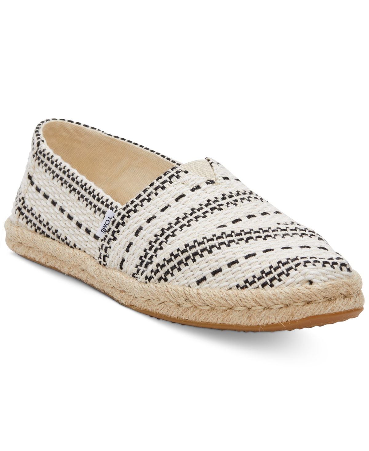 Toms Women's Alpargata Rope Slip-on Flats In Natural Chunky Global Woven