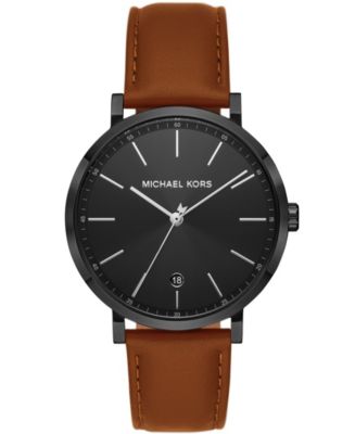 Michael kors leather watch men best sale