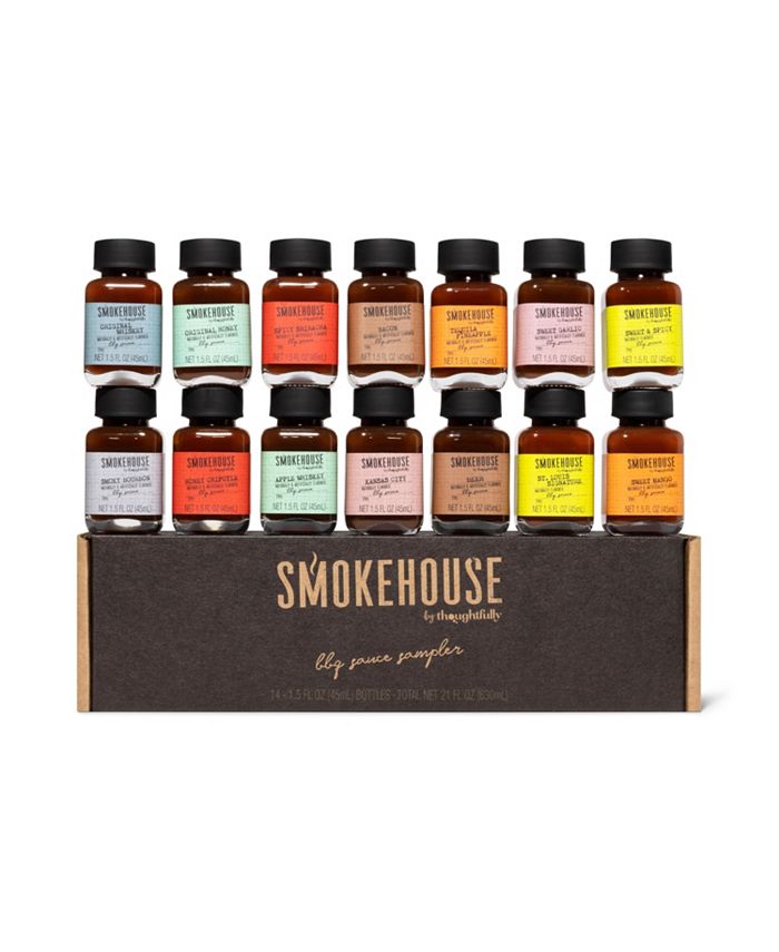 Thoughtfully Smokehouse by Gourmet BBQ Sauce Sampler Variety Pack Gift Set, Set of 14 Macy's
