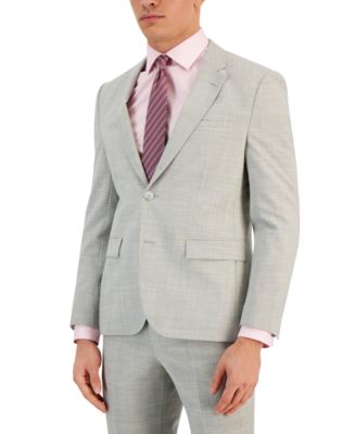 HUGO BOSS Mens Navy Check Extra Slim Fit Suit Separate Blazer Jacket