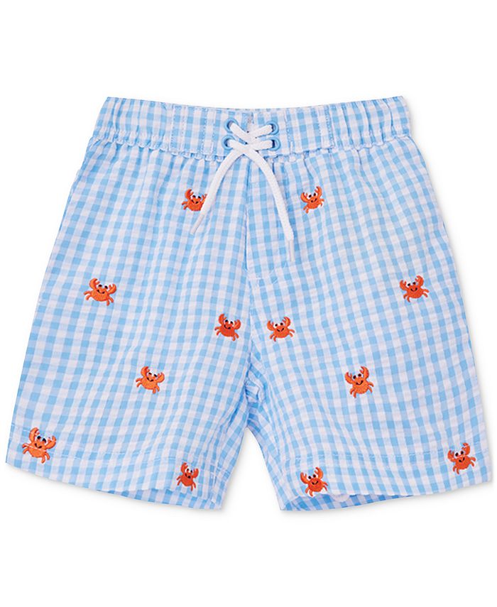 Little Me Baby Boys Multicolor Printed Swim Trunks With Drawstring