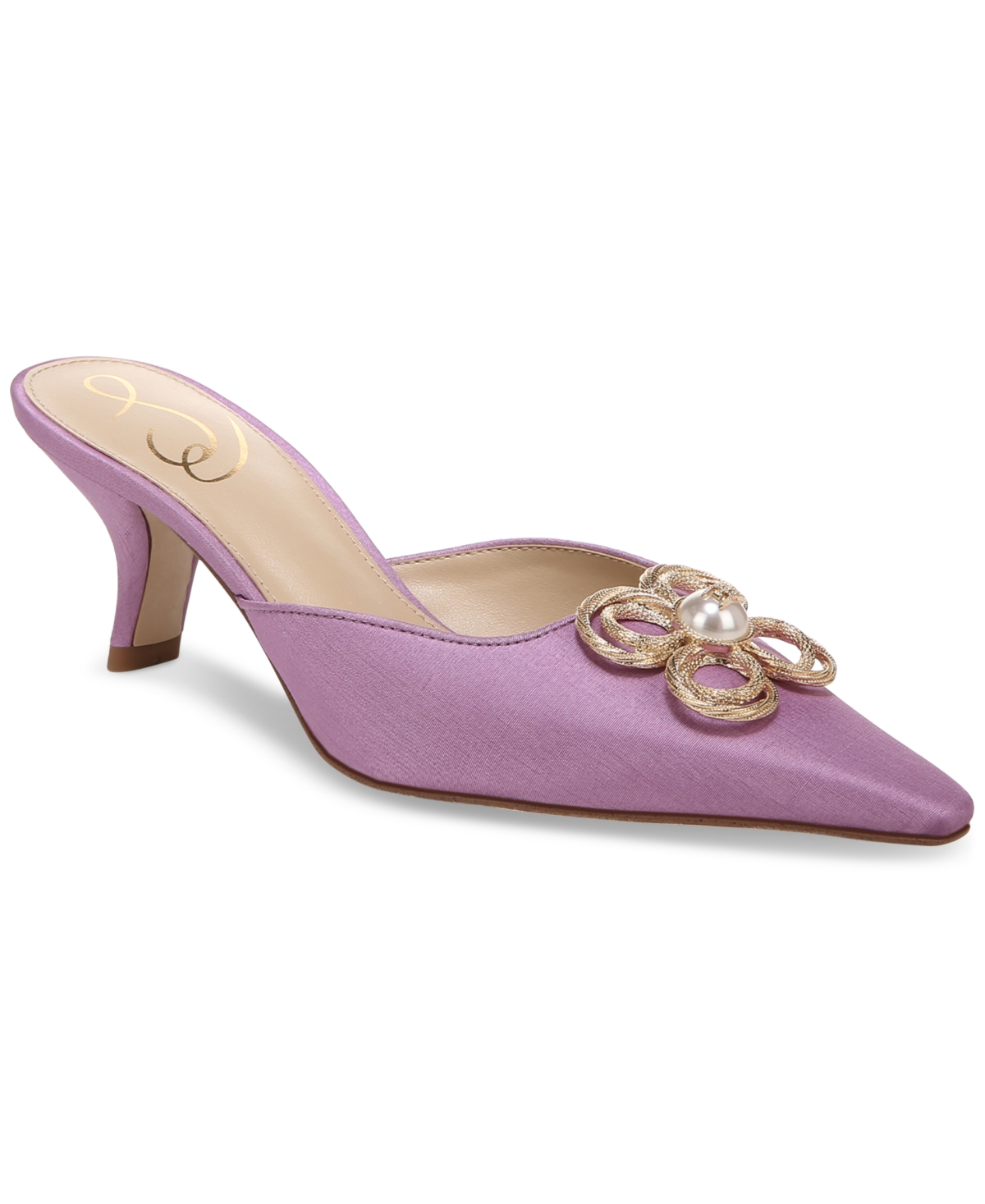 SAM EDELMAN BRIT TOUR SLIP-ON KITTEN-HEEL PUMPS