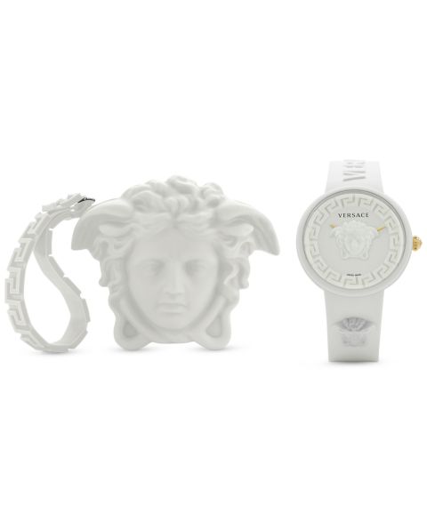 Женские часы Versace Swiss Medusa Pop White Silicone Strap Watch 39mm