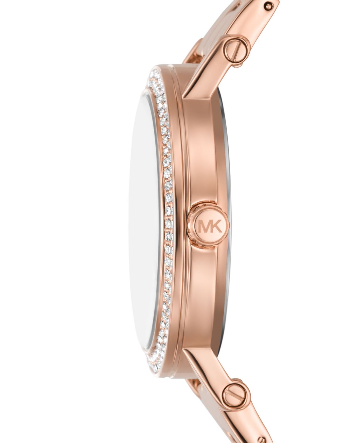 Женские часы Michael Kors Corey Three-Hand Rose Gold-Tone Stainless Steel Watch 38mm, цвет: Розовое золото — фото 2