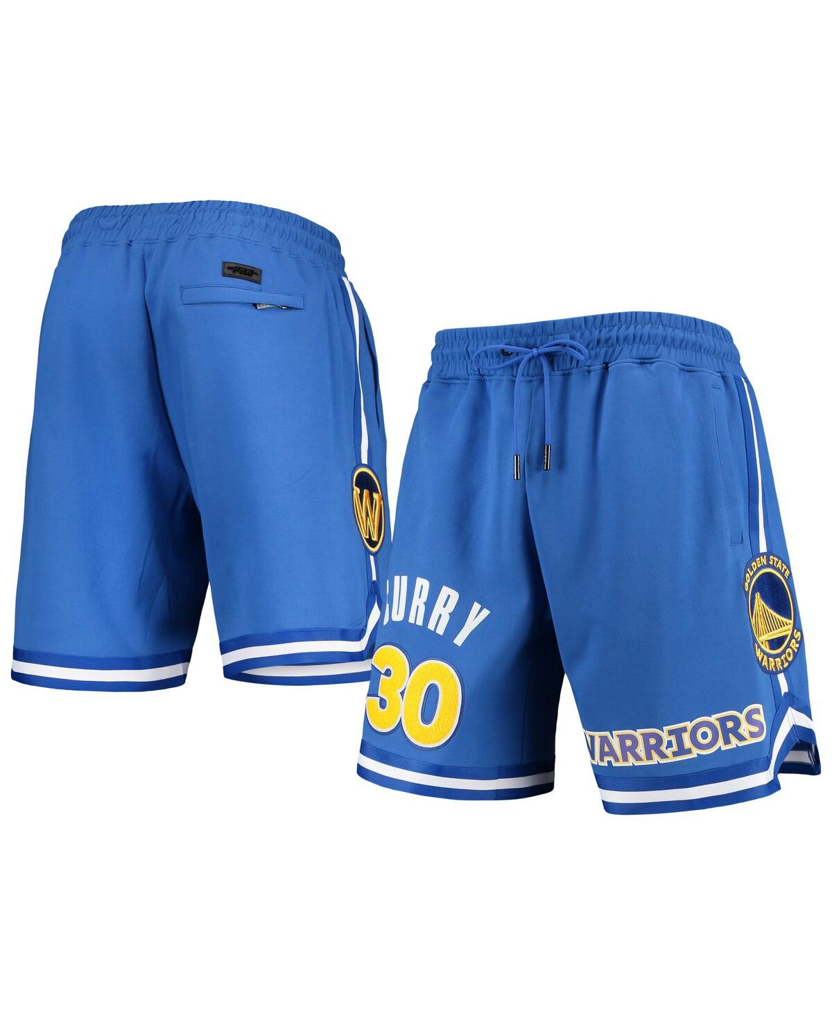 PRO STANDARD MEN'S PRO STANDARD STEPHEN CURRY ROYAL GOLDEN STATE WARRIORS TEAM PLAYER SHORTS 