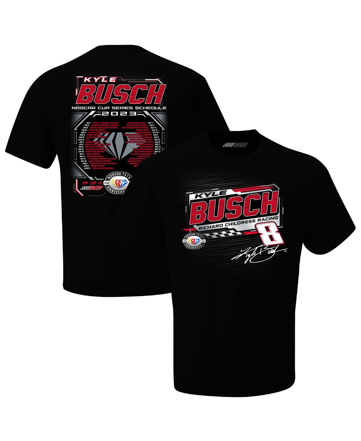 Men's Richard Childress Racing Team Collection Black Kyle Busch 2023 Nascar Cup Series Schedule T-shirt - Black