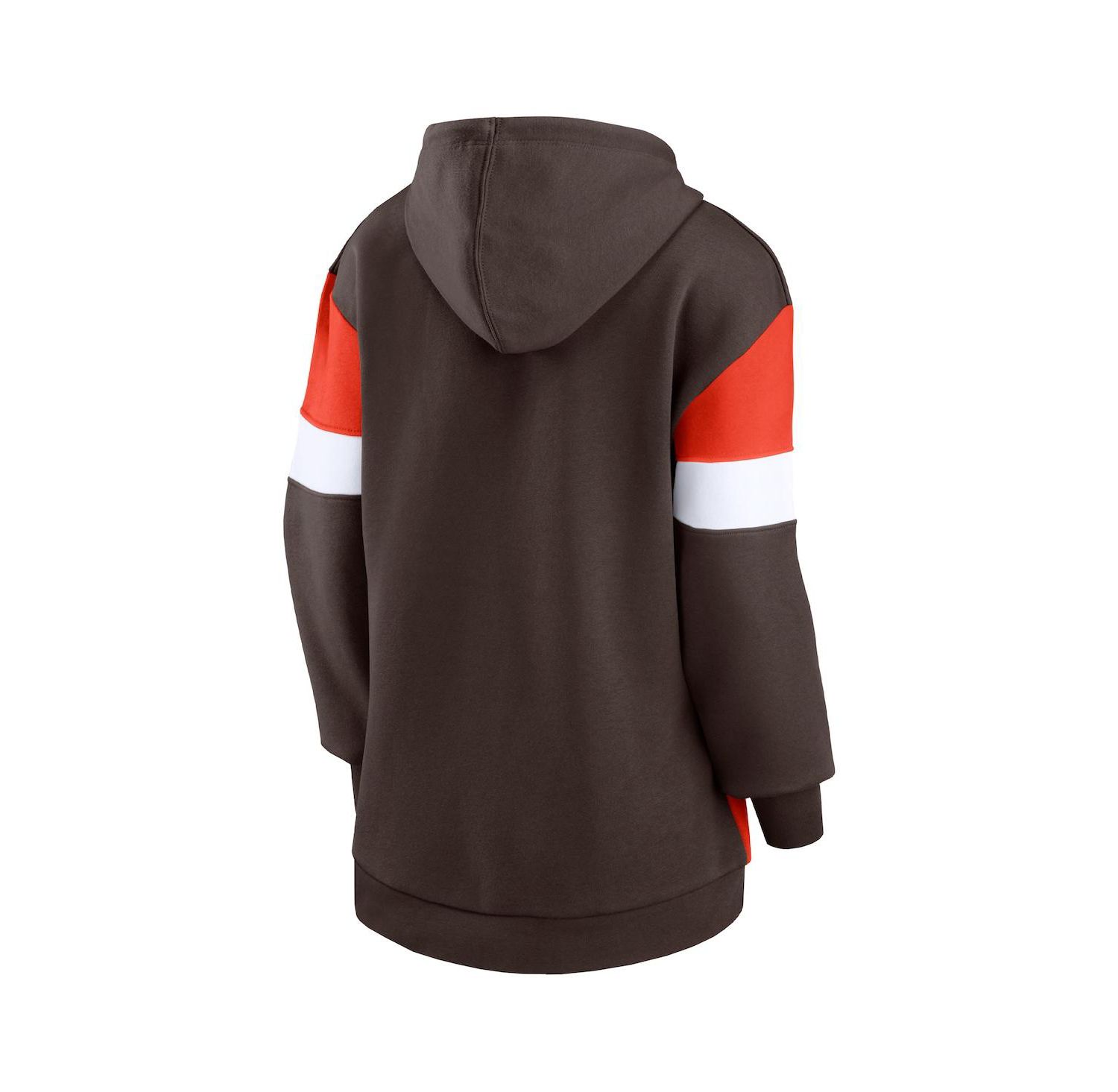 Women's Brown, Orange Cleveland Browns Lock It Down Pullover Hoodie