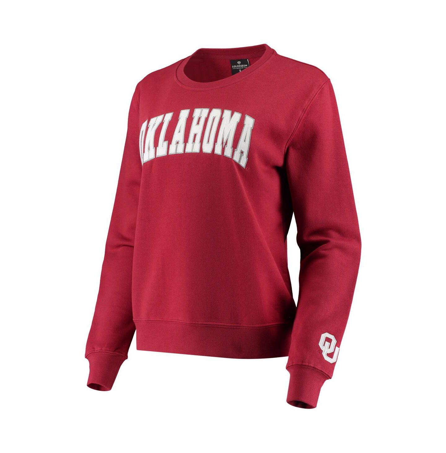 Женская толстовка Colosseum Oklahoma Sooners Campanile Pullover, цвет: Малиновый — фото 2