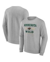 Mitchell & Ness Heather Gray Minnesota Wild Classic French Terry Pullover  Hoodie for Men