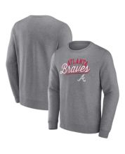 MLB Atlanta Braves Pullover Hoodie Sweatshirt Eastport Style Gray Men's  Size MED