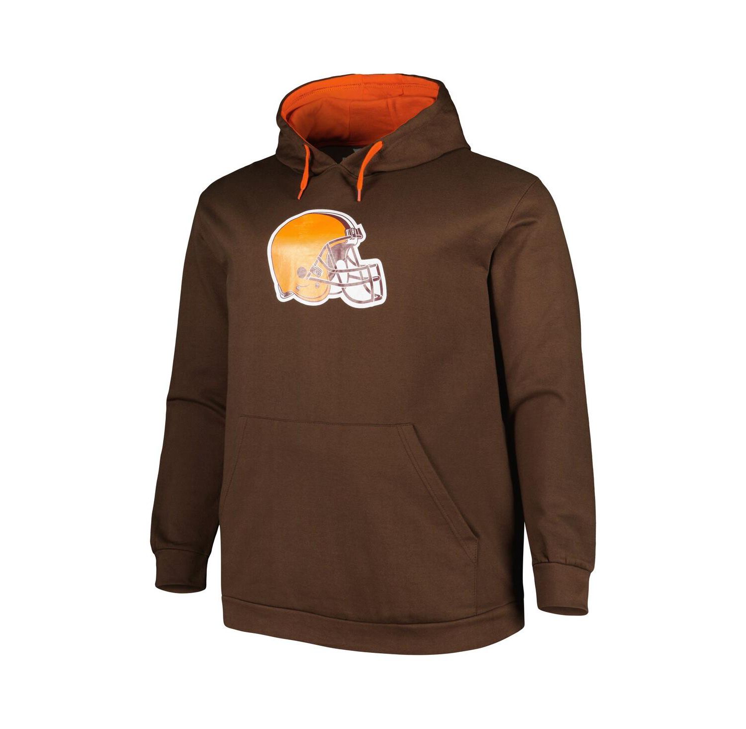 Men's Brown Cleveland Browns Big and Tall Logo Pullover Hoodie