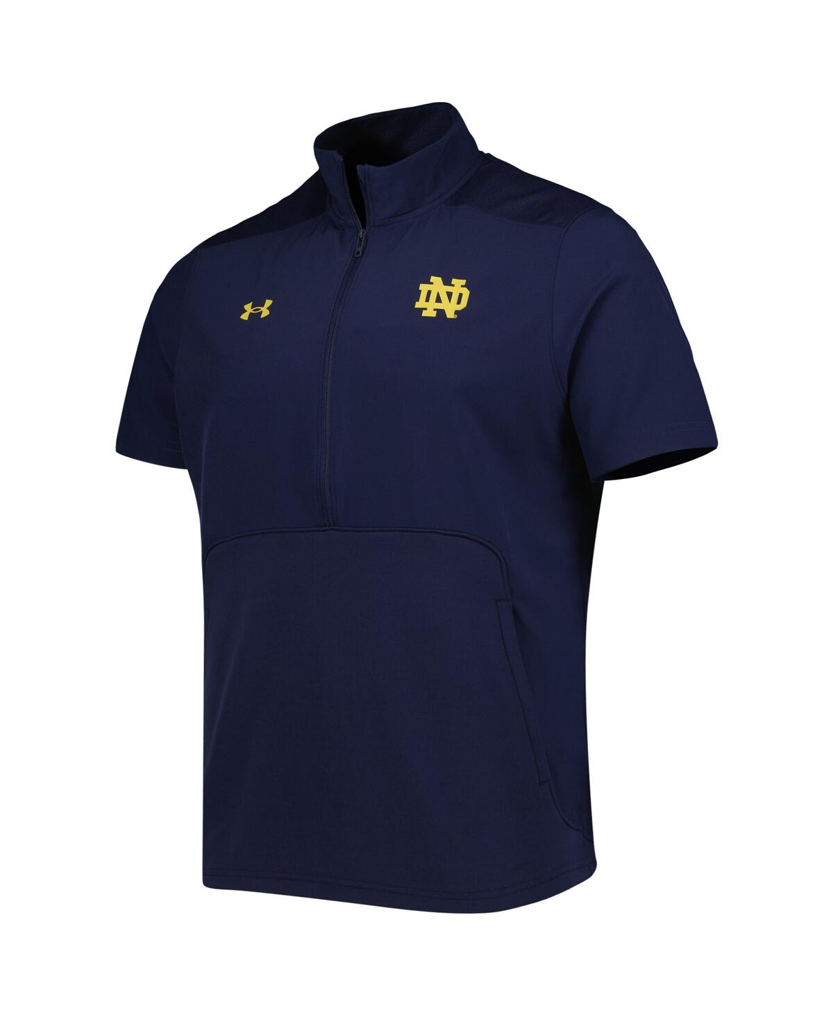 Under Armour Men's  Navy Notre Dame Fighting Irish Motivate 2.0 Half-zip Jacket In Navy