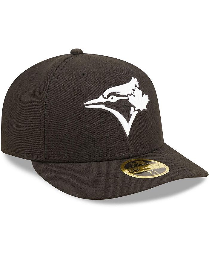New Era Men's Toronto Blue Jays Black, White Low Profile 59FIFTY Fitted