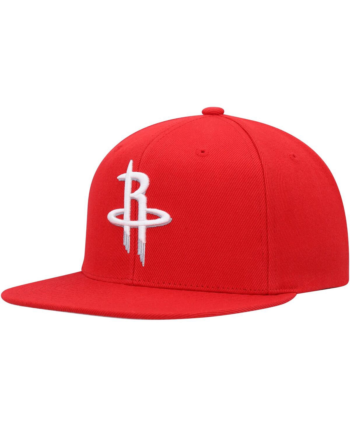 Mitchell & Ness Men's  Red Houston Rockets Side Core 2.0 Snapback Hat In Red