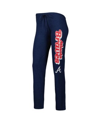Women's Navy, Red Atlanta Braves Wordmark Meter Muscle Tank Top and Pants Sleep Set