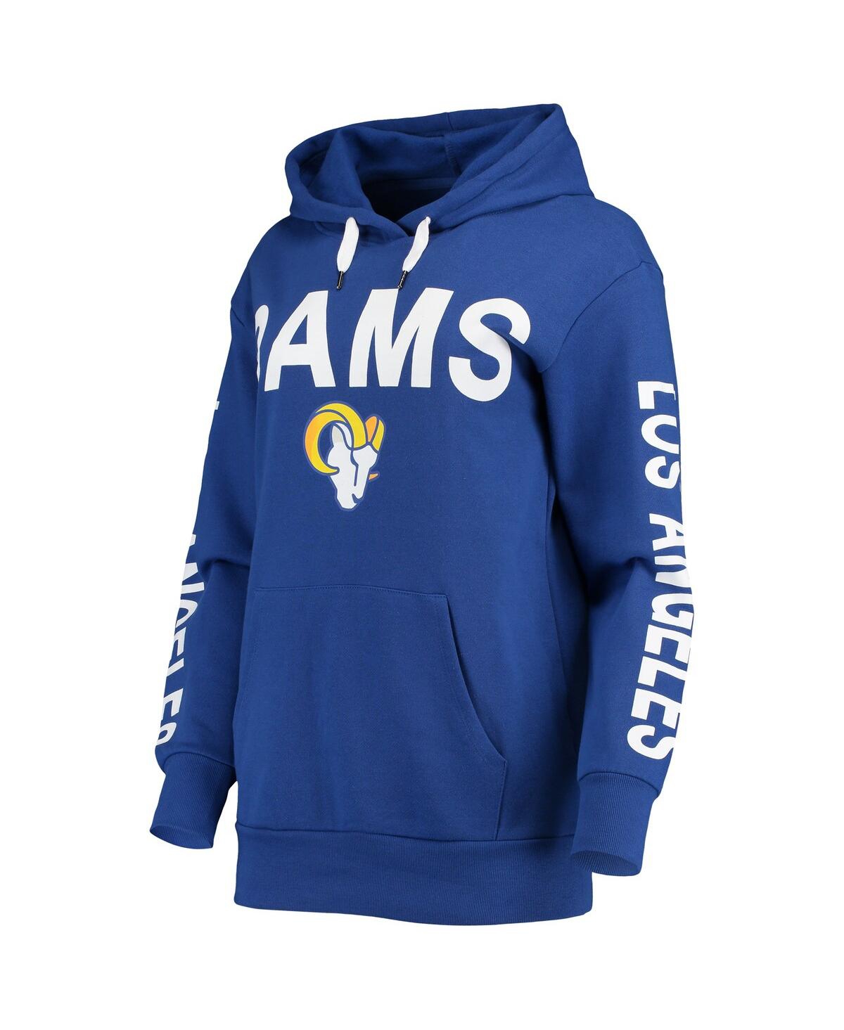 G-iii 4her By Carl Banks Royal Los Angeles Rams Extra Point Pullover Hoodie In Royal