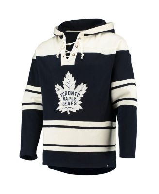 Men's Auston Matthews Blue Toronto Maple Leafs Player Name and Number Lacer Pullover Hoodie