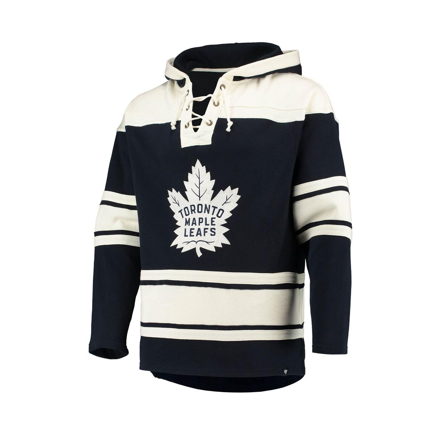Men's Auston Matthews Blue Toronto Maple Leafs Player Name and Number Lacer Pullover Hoodie