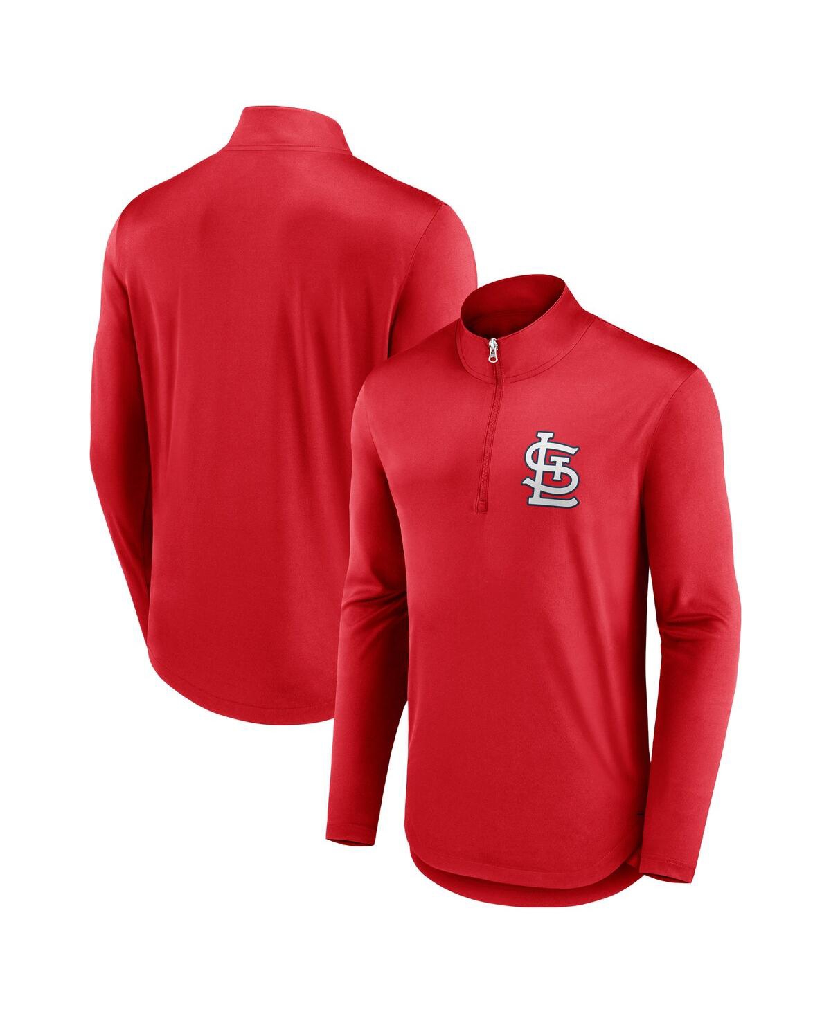 Fanatics Men's  Red St. Louis Cardinals Tough Minded Quarter-zip Jacket In Red