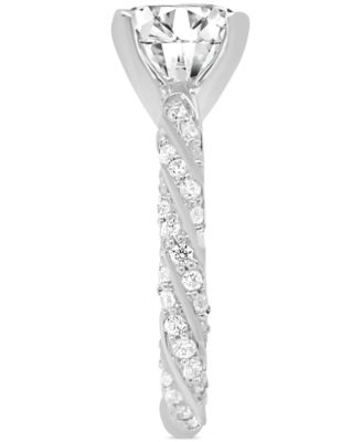 Certified Lab Grown Diamond Solitaire Twist Engagement Ring (3-1/2 ct. t.w.) in 14k Gold