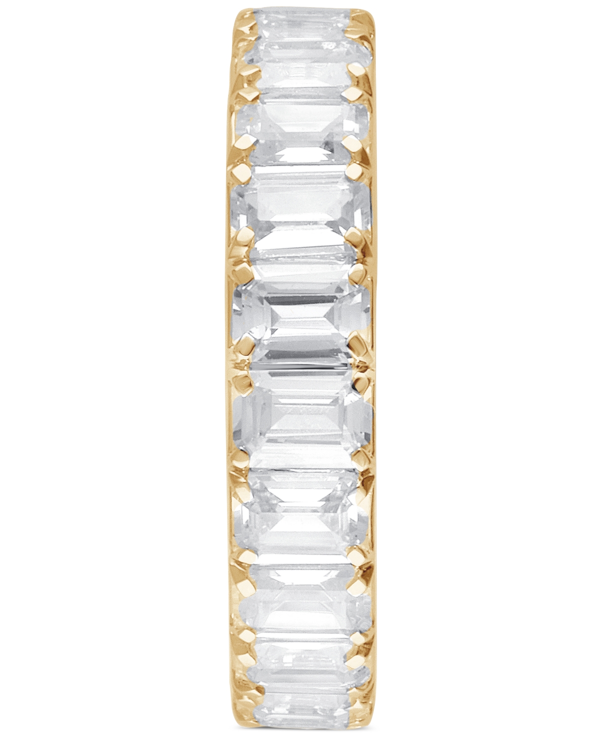 Badgley Mischka Certified Lab Grown Diamond Emerald-Cut Eternity Band (4 ct. t.w.) in 14k Gold
